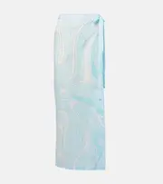 [Pucci] Pucci Marmo cotton muslin beach cover-up AU 14 multicoloured