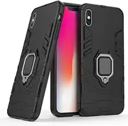 Case for iPhone X/XS,Hybrid Heavy Duty Protection Shockproof Defender Kickstand Armor Case Cover,Black