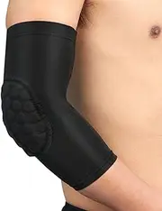 Elbow Pads Volleyball,Padded Elbow Sports Brace - Elbow Arm Compression Pad for Snowboarding, Biking, Basketball, Volleyball Or Roller Skating