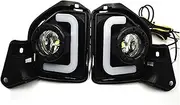 Fog Light Cover Lamp Frame 2PCS 12V Car LED DRL Daytime Running Light For Hiace 2014 2015 2016 2017 2018 Yellow Turn Signal Light Fog Lamp