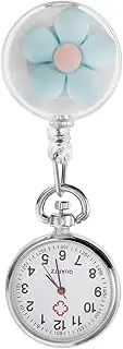 [Holibanna] Nurse Table Stopwatch Vintage for Clip on Nurse Lapels Doctor Watches Retro Nurses Watch Badge Watch Retractable Watches Fob Belt Watch Buckle Material: Alloy Blue