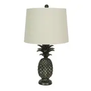 25 In Resin Pineapple Table Lamp Decorative Nightstand Light Tropical Home Decor