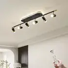 Modern LED Ceiling Lights, Dimmable 6-Light Flush Mount Ceiling Lamp Fixture ...