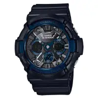 在飛比找博客來優惠-CASIO G-SHOCK 金屬狂潮雙顯運動錶-藍X黑