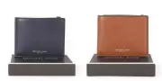 Michael Kors Mens Warren Slim Billfold Wallet Leather with Gift Box Navy,Luggage