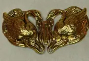 Swan cloak clasp with chain in gold metal clip on style