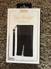 NIB Casemate Folio Wristlet Samsung Galaxy Note 8 Black Leather