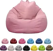Vivva Stuffed Animal Storage Bean Bag Chair Cover (No Filler) - Stuffable Beanbag Cover-Polyester Beanbag Replacement Cover Without Filling 100X120CM (Light Pink)