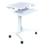 NNETM Height Adjustable Mobile Standing Desk with Keyboard Tray