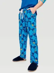 Peter Alexander Sesame St Cookie Monster Viscose Bamboo Flannel PJ Pants Size L