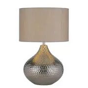 Halle Full Silver Ceramic Table Lamp