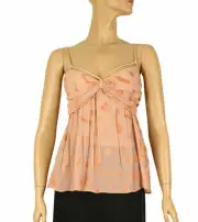 STELLA MCCARTNEY TOP CAMISOLE CHIFFON & VELVET $750 sz IT 42 US 6