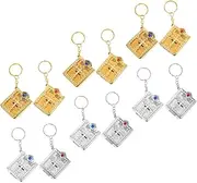 [VALICLUD] 12pcs Bible Keychain Creative Bible Book Pendant Mini Pendant Key Ring Key Holder
