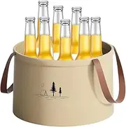 Folding Bucket - Small Bucket with Handle,Multifunctional Lightweight High-Density Wash Basin for Cleaning Gardening Outdoor Camping Fishing