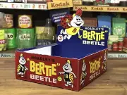 HOADLEY’S BERTIE BEETLE Box Chocolate Vintage Milk Bar Packaging Retro Old Shop