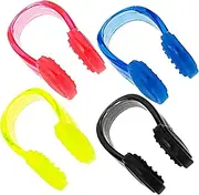 BCOATH 4Pcs Portable Swimming Nose Plugs Soft Nose Clips for Convenient Use Skin Friendly Design for Adults and Includes and Colors