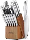 Knife Sets for Kitchen with Block 15 Piece Kitchen Knife Set Ultra Sharp Chef