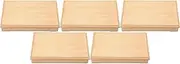Set of 5 [A] New Shaku 3 Inch Long Hand Grain Shokado Rubber Wood Lid with Uragami Cream (Divided Separated) [38.5 x 26.5 x 6.5 cm ] | Shokado Bento