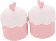 [Healeved] 2 Pcs Bubble Shower Gel Face Wash Cup Facial Bubble Maker Cleansing Skincare Foam Maker Wash Bubble Maker Face Foaming Wash Soap Bar Foaming Party À Pink Plastic