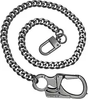 [Ahiller] Wallet Chain Men,Double Lock Carabiner With Tungsten Steel Taper, Long Key Chain,Biker Pocket Chain and Belt Chain
