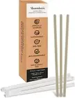 Bamboo Powder Biodegradable Straws (50-Pack) - 7.88" Compostable Straws Individu