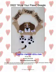 Beagle Dog-Wipe our Paws Wreath- Plastic Canvas Pattern or Kit