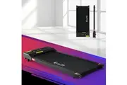 Everfit Treadmill Electric Walking Pad Under Desk Home Gym Fitness 400mm Black