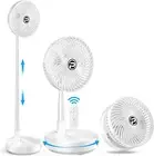 Foldable Oscillating Standing Fan, 10000Mah Battery Operated Outdoor Fan, 8" USB