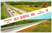 Postcard "Greetings from West Memphis, Arkansas on Interstate 40"
