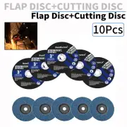 10Pcs 3 Inch Flap Disc Sanding Grinding Disc Wheel Metal For Rust Removal Tool