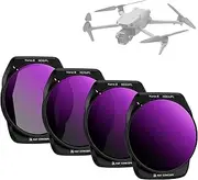 K&F Concept ND PL Filter Set for DJI Air 3S, 4Pack ND8/PL ND16/PL ND32/PL ND64/PL Neutral Density Polarizer Multi-Function Filters Drone Accessories, HD Optical Glass/Multi-Coated/Gimbal Safe