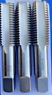 Metric 30mm x 3.5 HSS TAP SET Taper intermediate & Plug Tap Aprica brand *