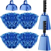 Noise Makers 10 Inch Steel Cowbell with Handle Cheering Cow Bell with Cheerle...