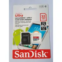 在飛比找蝦皮購物優惠-SanDisk Ultra 80MB/s 32GB 快閃記憶