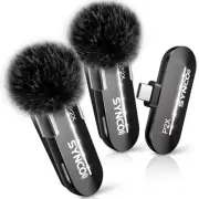 2 Mics Wireless Lavalier Microphone, USB-C Wireless Microphones for iPhone 15...