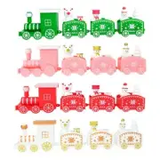 4 Pcs Christmas Train Ornaments with Train Decor Train Decor Set for4468