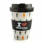 I Heart Social Distancing Eco-to-Go Bamboo Traveller Coffee Cup