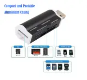 All in One Aluminium USB Multi Card Reader SD SDHC SDXC Micro SD Memory Stick M2