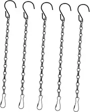 GAROZATION 5pcs Wind Chime Parts Wind Chimes Garden Hooks for Hanging Fence Bird Feeder Fence Flower Pot Hangers Ground Bird Feeder Chain for Hanging Chain Hangers for Plants