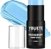 YBUETE Light Blue Face Body Painting Stick, Professional Light Blue Full-coverage Cream Face Paint for Halloween SFX Corpse Bride Cosplay Makeup, Washable Eye Body Stick for Adult Costume Party