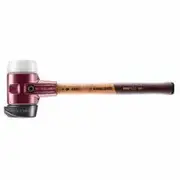 HALDER 80mm 2.57kg Rubber Mallet Rubber/Superplastic Tips Wood Handle 3027.282