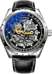 [DAXIAOYU] Luxury Men's Watch Watches Skeleton Transparent Tourbillon Men Wristwatches Automatic Mechanical Leather
