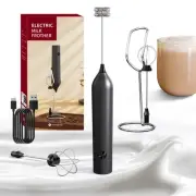 Milk Frother Rechargeable Handheld Electric 3 Speed Adjustable, Coffee Frothe...
