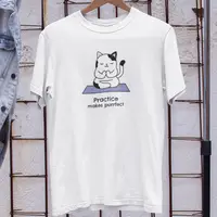 在飛比找蝦皮商城優惠-Cat Doing Yoga 中性短袖T恤 白色 (現貨) 