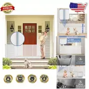 Safe & Stylish 60" Retractable Mesh Gate for Pets and Children - No Sagging