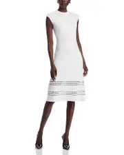 Misook Cap Sleeve Midi Dress