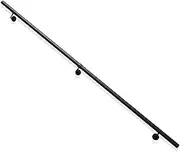 Stairs Handrail 1ft-20ft, Black Metal Banister Handrail for Stairs Steps Home Kindergarten Corridors, Staircase Railing Wall Mounted Grab Rail Outdoor(15ft/450cm)
