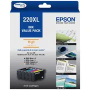 Epson 220XL Ink Cartridge 5 Pack