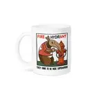 3dRose, Funny Cute Cool Abstract Anteater Looking for Ants Fire Hydrant Pun, Mug