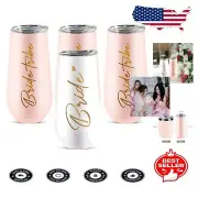 Elegant Bride Tribe Champagne Flutes Set of 4 - Perfect Bridal Shower Gift